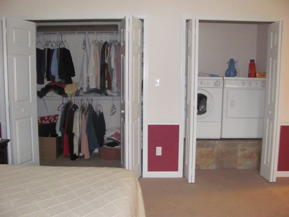 Custom laundry and closet space